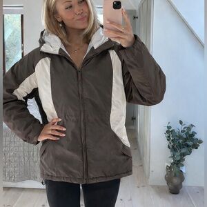 Columbia Brown and White Jacket Small